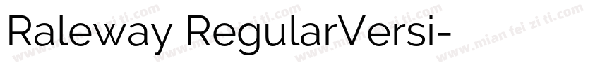 Raleway RegularVersi字体转换